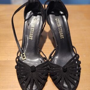 Colin Stuart Black Strappy Heels